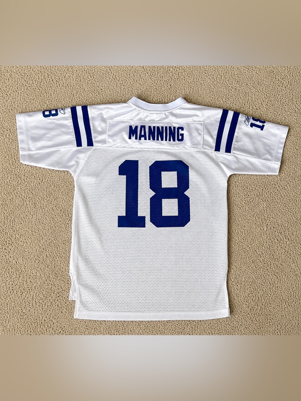 Indianapolis Colts #18 Peyton Manning Reebok NFL Equipment Jersey Youth Large